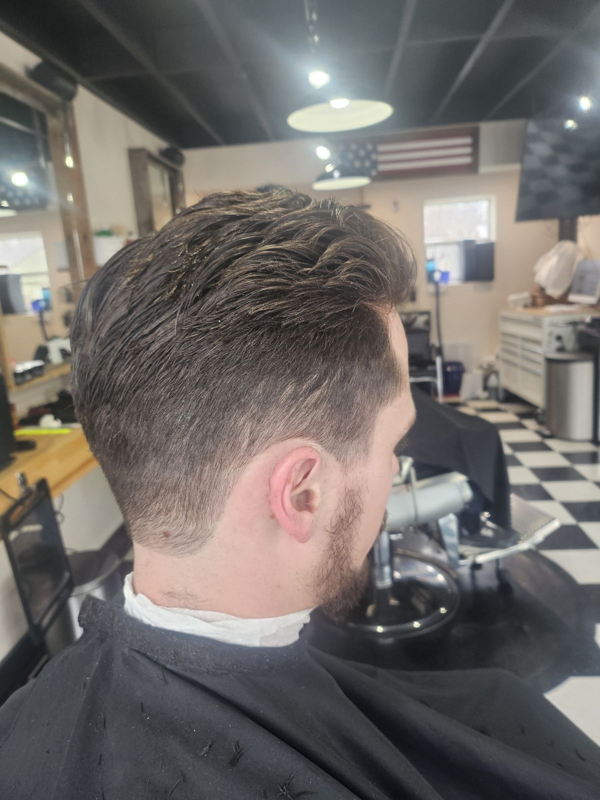 Taper fade with textured top, Quincy Barbers Englewood