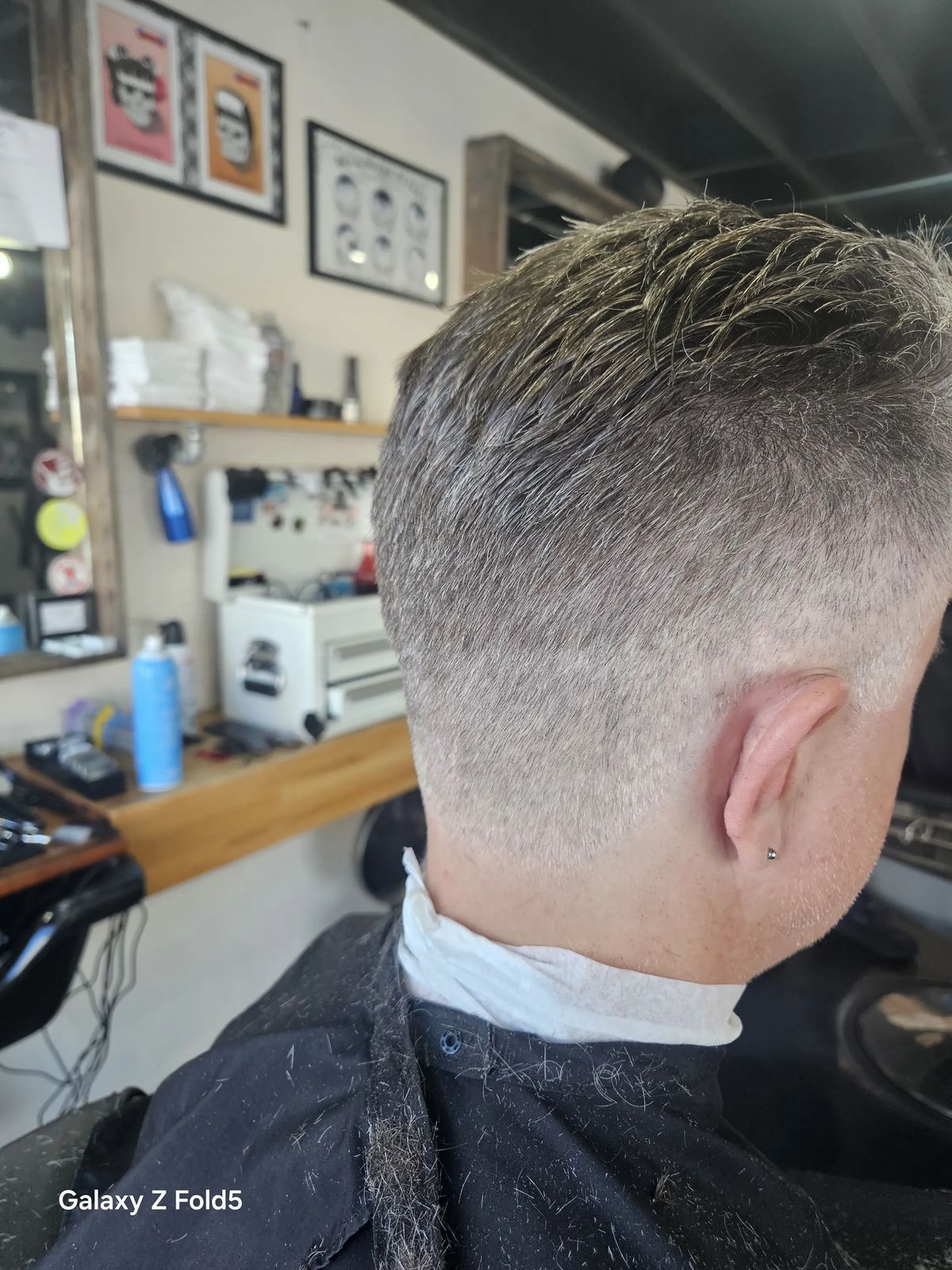 Fresh fade haircut at Quincy Barbers