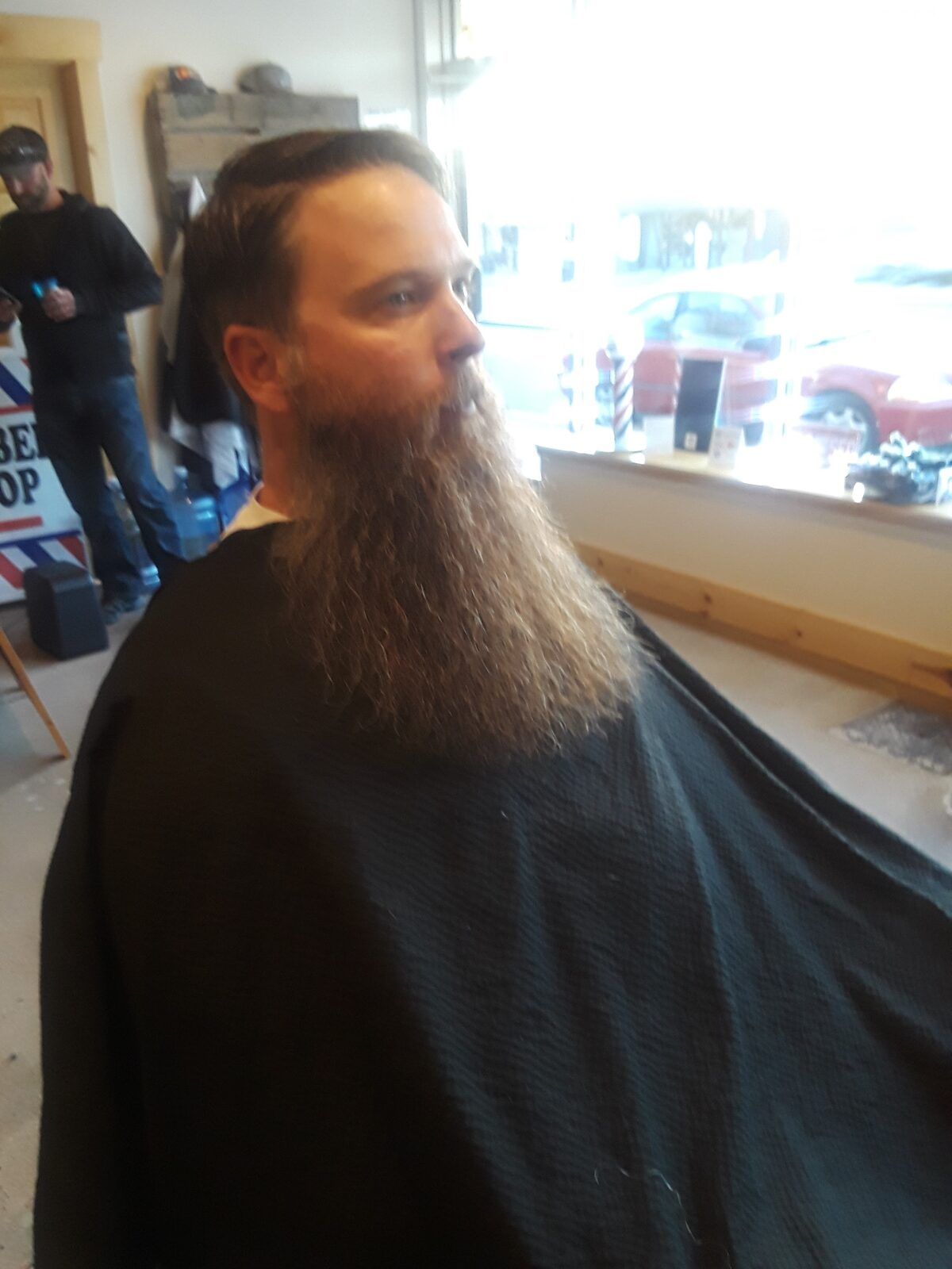 Long beard shaping at Quincy Barbers