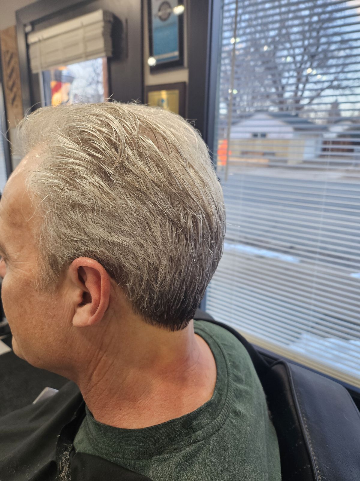Scissor cut and taper at Quincy Barbers